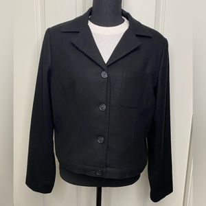 Savannah 100% Pure New Wool Blazer in Black Women Size 12 Made in the‎ USA